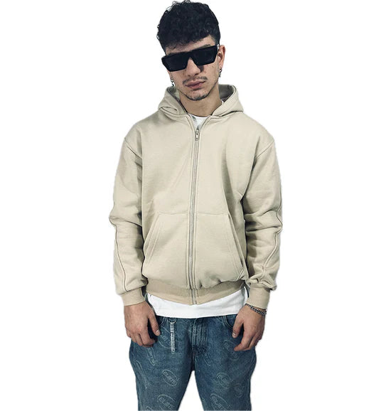 Perfect Hoodie Full Zip Sand