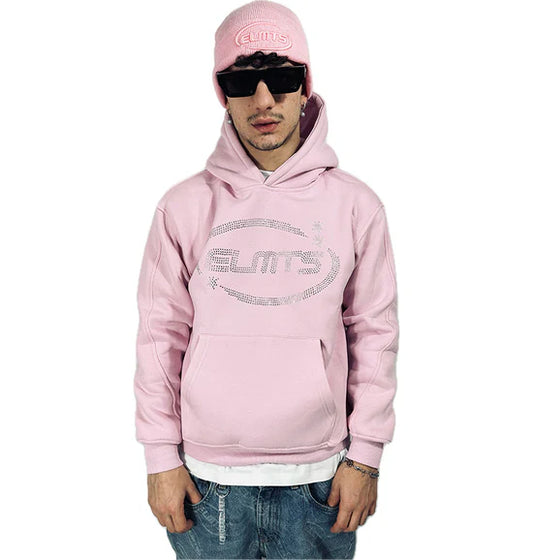 Perfect Hoodie Strass Logo Pink