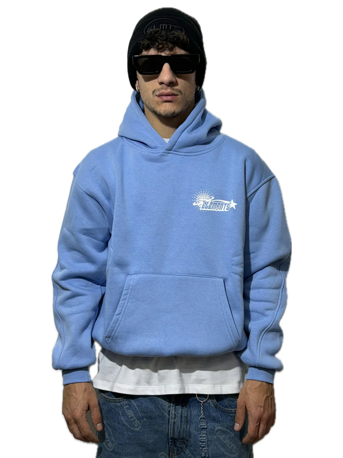 Perfect Hoodie Policot World Line Sky/White