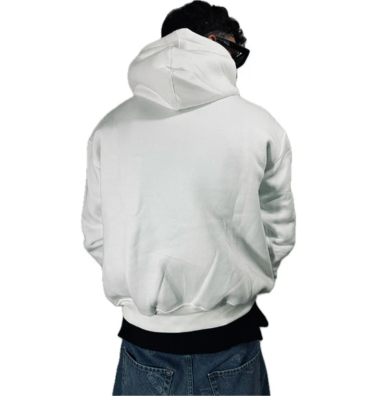 Perfect Hoodie Strass Logo White