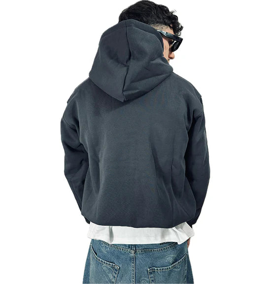 Perfect Hoodie Full Zip Piombo