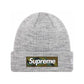 Supreme New Era Box Logo Beanie Heather Grey