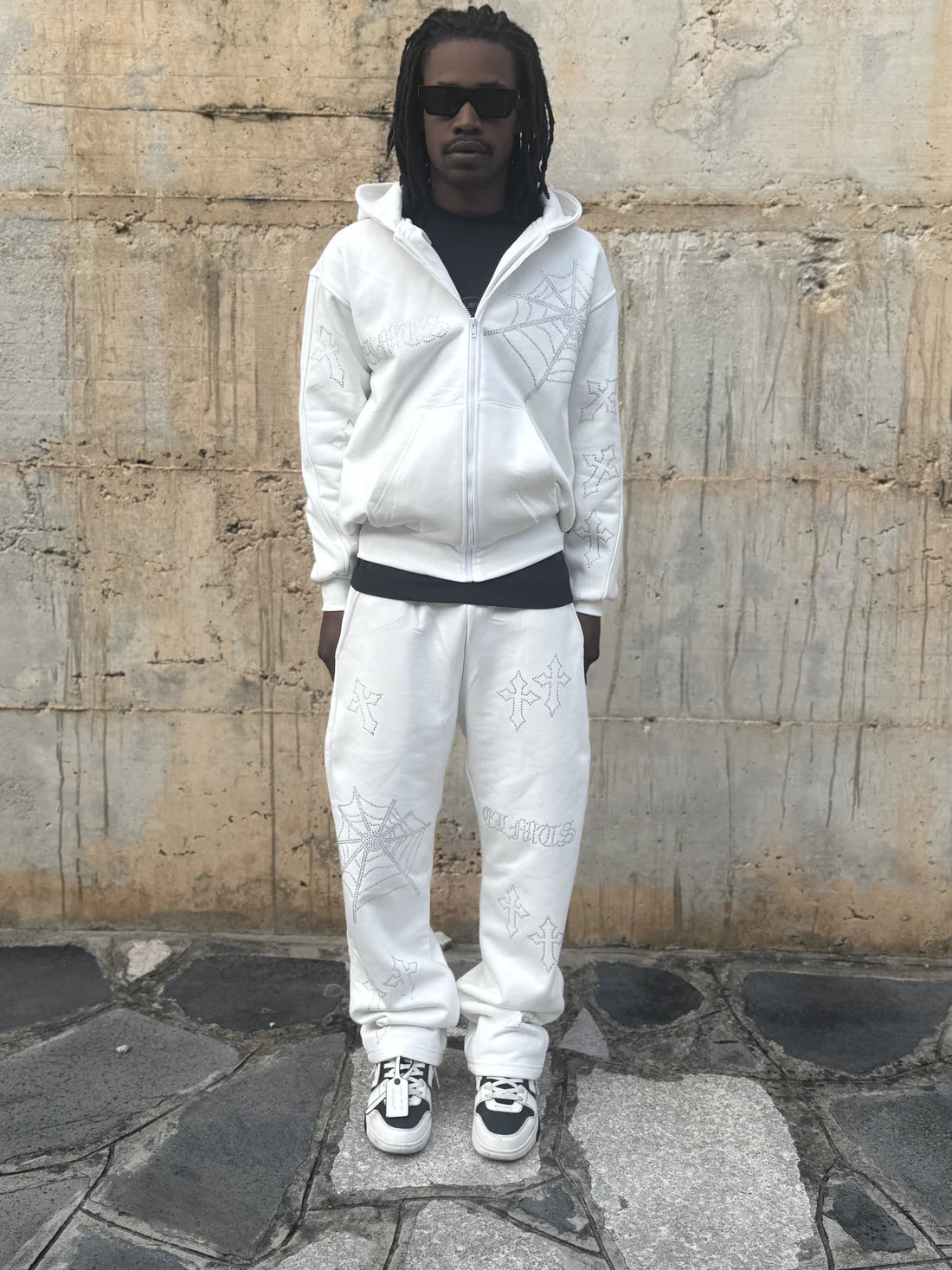 Tracksuit Lightning & Crossess Cristal Limited Edition White