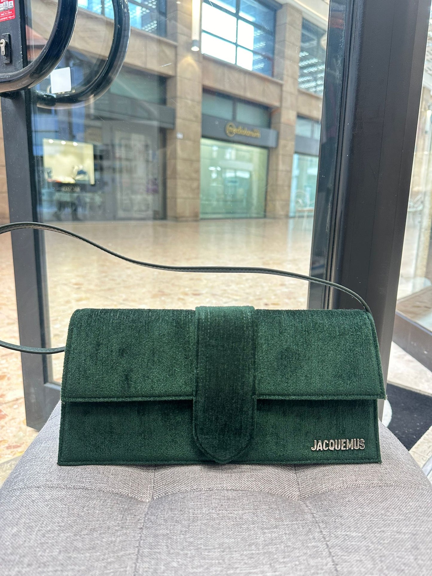 Jacquemus Bambino Long Verde Scamosciato