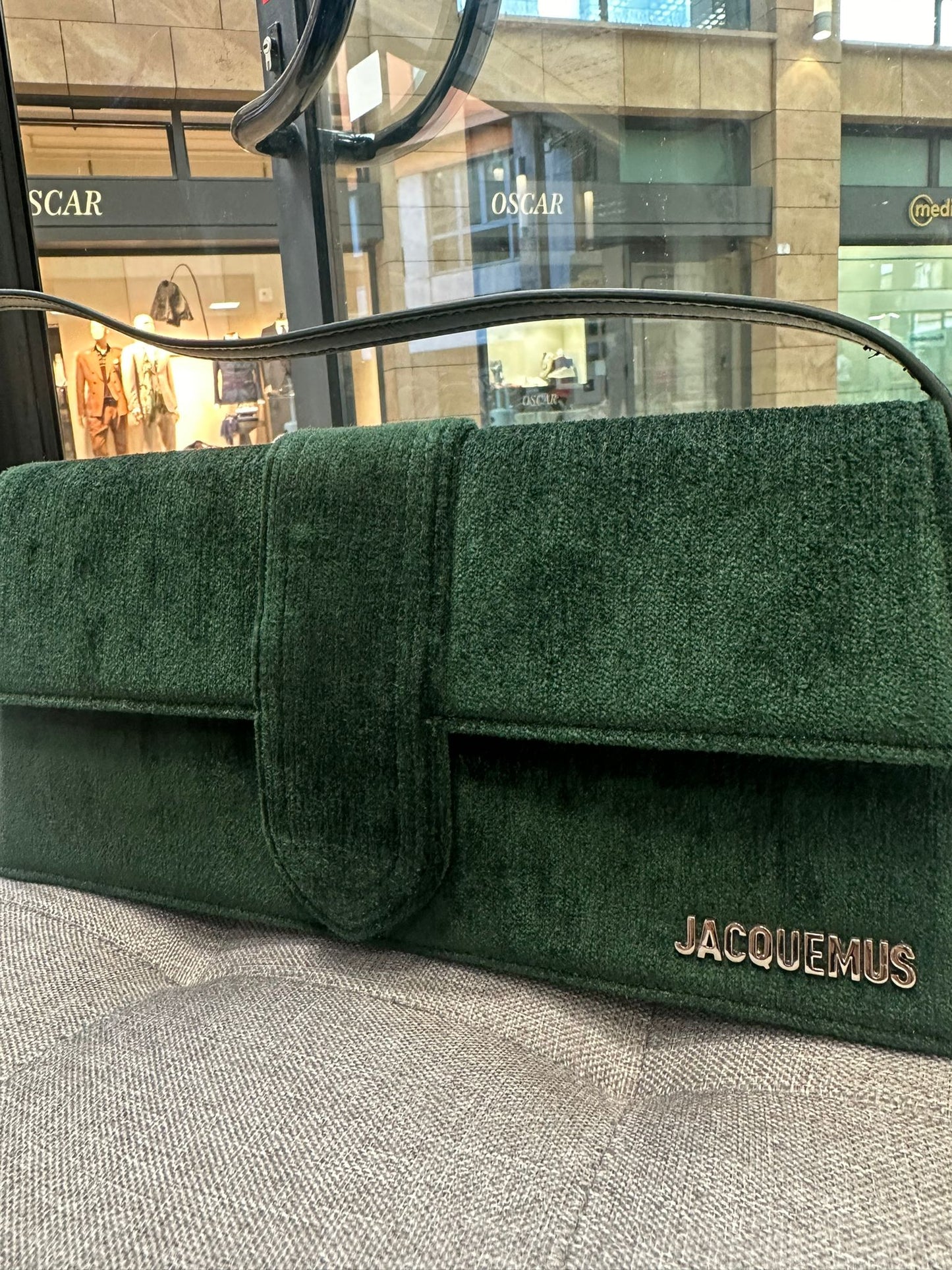 Jacquemus Bambino Long Verde Scamosciato