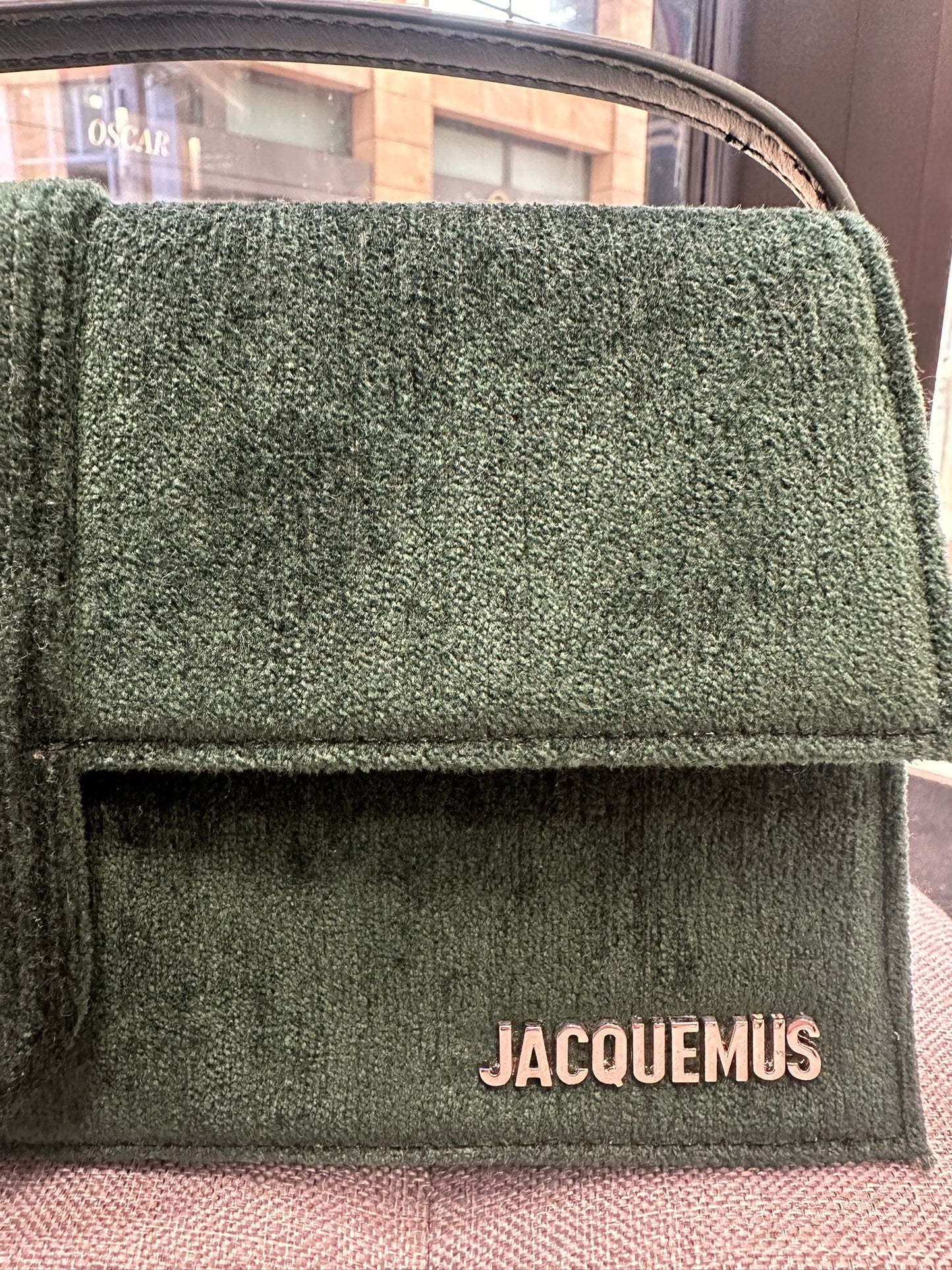 Jacquemus Bambino Long Verde Scamosciato